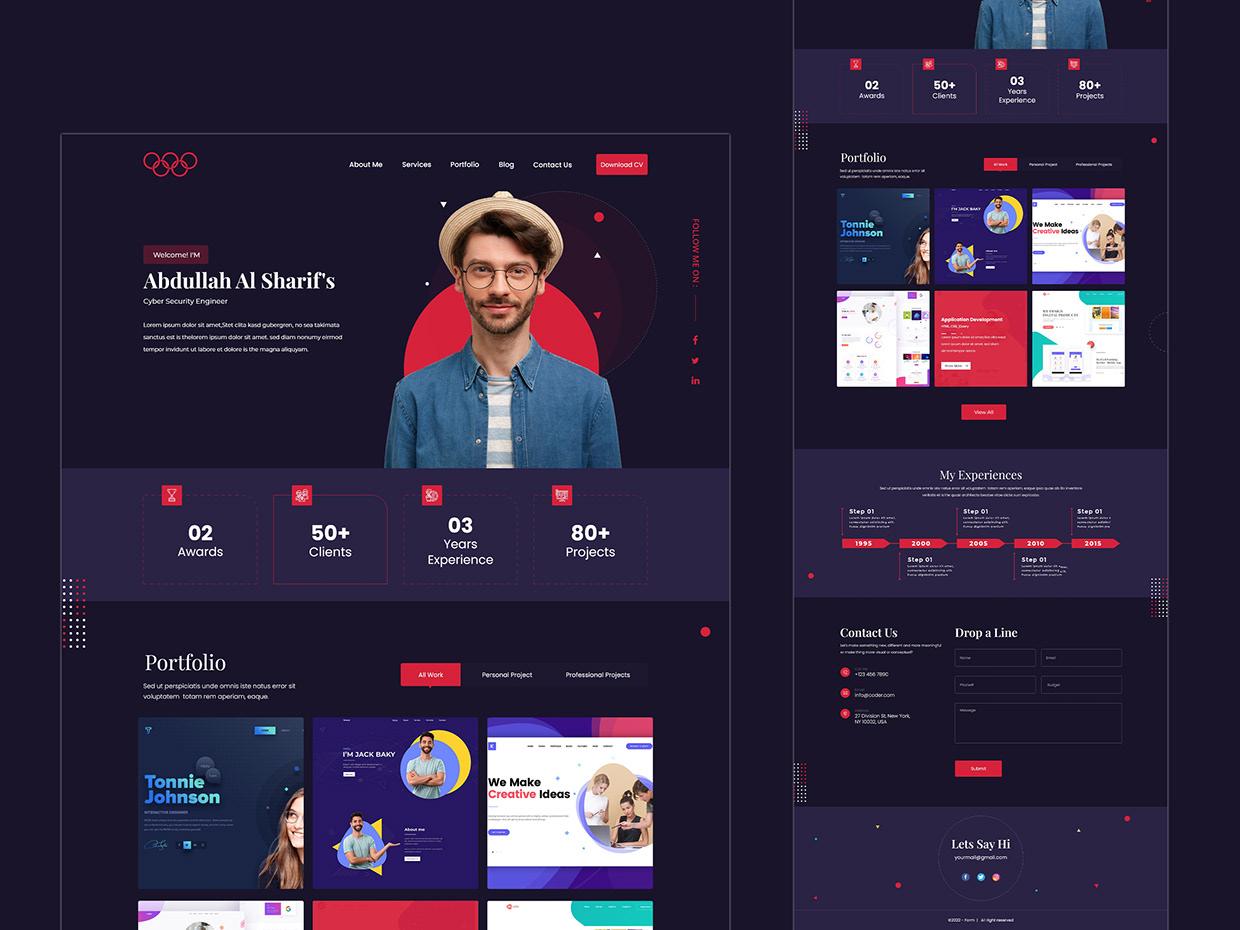 Custom Portfolio Website with Admin Panel